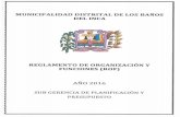  · Distrital de los Baños del Inca la publicación del integro de este documento de gestión en el portal del Estado Peruano () y en el Portal Institucional (); conforme prescribe