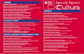 Agenda Cultura Agosto · Centro de Extensión Pedro Olmos UTALCA. Solicitar invitación en Centro de Extensión. MÚSICA TEATRO JORNADAS, SEMINARIOS Y PRESENTACIONES DE LIBROS Agenda