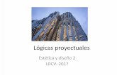 Logicas proyectuales eyd2 2017 - FADU · FORMA Cambios epistémicos-científicos (Foucault). La inorganicida - Basada en cierta omnipotencia de la forma. Exasperación de la manipulación