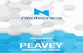 LISTA DE PRECIOS 2017 PEAVEY - neotecnica.esneotecnica.es/wp-content/uploads/2017/12/LISTA-DE-PRECIOS-PEAVEY-2017.pdf · de cobro debidamente acreditados que NEOTECNICA haya sufrido