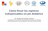 Cómo llevar los registros indispensables en pie diabético · Cómo llevar los registros indispensables en pie diabético Dr. Sergio Hernández Jiménez Coordinador Centro de Atención