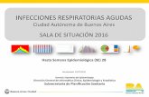 INFECCIONES RESPIRATORIAS AGUDAS · porcentaje de positividad de influenza incrementó (17,6% a 27,7%), con influenza A(H1N1)pdm09 e influenza B co-circulando. • Bolivia:.En Santa