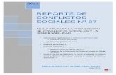REPORTE DE CONFLICTOS SOCIALES Nº 72...comunal y un caso por otros asuntos. y nueve conflictos sociales latentes han pasado del registro principal al registro de casos en observación.
