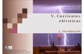 V. Corrientes eléctricaslaplace.us.es/campos/teoria/grupo1/T5/Leccion_V_1_10_11.pdf · 6. Coeficientes de conductancia 7. Circuito equivalente 8. Corrientes no estacionarios 2 V.