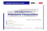 Introducción a DERIVADOS FINANCIEROS...SEMINARIO PRÁCTICO DE BOLSA Valencia, noviembre de 2019 Introducción a DERIVADOS FINANCIEROS ... sistemas de control, tecnología, procesos