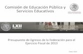 Comisión de Educación Pública y Servicios Educativos · 2013-12-09 · Ramos Educativos (pesos) Ramo 2012 a 2013 a var $ var % R 11 Educación Pública 251,764,577,932 260,277,219,671
