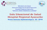 Sala Situacional de Salud Hospital Regional Ayacucho · Canal Endémico de Neumonías en menores de 5 años. Hospital Regional Ayacucho 2018 (Hasta la sem.02) Distribución semanal
