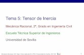 Tema 5: Tensor de Inerciatesla.us.es/wiki/images/5/54/MR_Tema05_1718.pdfTema 5: Tensor de Inercia Mecánica Racional, 2º, Grado en Ingeniería Civil Escuela Técnica Superior de Ingenieros