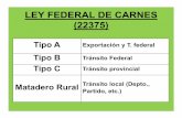 LEY FEDERAL DE CARNES (22375) - Facultad de …agro.unc.edu.ar/~carne/PDF/clases/LEY FEDERAL DE CARNES...•No encerrar los animales en el corral de embarque hasta que estacione el