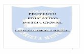 PROYECTO EDUCATIVO INSTITUCIONAL · agentes de la comunidad educativa, aunando criterios sobre el Reglamento de convivencia escolar y sus protocolos. - Personal docente y administrativo