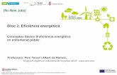 Bloc 2. Eficiència energètica¨ncia...Bloc 2. Eficiència energètica Conceptes bàsics d’eficiència energètica en enllumenat públic. Professors: Pere Teruel i Albert de Ramos,