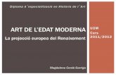 ART DE L’EDAT MODERNA UOM Curs La projecció europea del … · 2019-03-09 · Curs 2011/2012 . Diploma d ’ especialització en Història de l ’ Art . La projecció europea