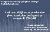 Analiza activităţii instructiv-educativecnpstefanodobleja.ro/files/rap_activ_sem_I_2018_2019.pdf · 2019-02-22 · Pledoarie pentru lectură –șezătoare literară, activitate