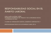 RESPONSABILIDAD SOCIAL EN EL ÁMBITO LABORAL · 2014-06-04 · responsabilidad social en el Ámbito laboral nora marÍa martÍnez yÁÑez profesora de derecho del trabajo y de la