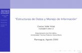 ``Estructuras de Datos y Manejo de Información''cvalle/CAplicada/Capitulo6.pdf · 2009-08-11 · “Estructuras de Datos y Manejo de Informaci´on” Carlos Valle Vidal Introducci´on