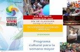 Programa cultural para la semana mayor · Bolívar y los principales parques turísticos de las capitales de los estados. Un dispositivo de talleres con materiales de provecho, talleres