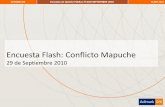 Encuesta Flash: Conflicto Mapuche · 2019-11-19 · mapuches en huelga de hambre El gobierno modifique la ley antiterrorista para dejar de considerar como terrorismo los delitos contra