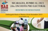 NICARAGUA, RUMBO AL 2021 2da. ENCUESTA PRE ......Nicaragua Rumbo al 2021; 2da. Encuesta; Diciembre 2019; M&R Consultores 11 62.1 % Hay quienes dicen que los mas importante de la democracia