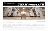 El testamento de JUAN PABLO II - Universitat de València JunPabloII.pdf · 2005-04-08 · El testamento de JUAN PABLO1920-2005 II En el nombre de la Santísima Trinidad. AmØn. «Velad,