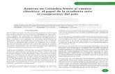 Avances en Colombia frente al cambio climático: el papel ...³n-Colombia.pdfcrecimiento económico y el cambio climático, lo cual exige al país crear un compromiso real ante dicho