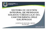 SISTEMA DE GESTIÓN INTEGRAL DE RESIDUOS SÓLIDOS Y RECICLAJE DEL CANTÓN SANTA … · 2019-04-19 · LA ISLA SANTA CRUZ. GENERALIDADES DEL CANTÓN SANTA CRUZ ... FRECUENCIA DE LIMPIEZA