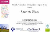 vacunas Razones éticas - Comité Asesor de Vacunas de la … · 2016-04-30 · La vacunación en España: análisis de los hechos Actividad preventiva niños sanos o aparentemente