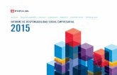 Informe de Responsabilidad Social Empresarial 2015 · por el mejor Informe de Responsabilidad Social Empresarial y compromiso con la comunidad por parte de Financial Services Roundtable.