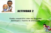 Actividad 2 · Cuadro comparativo sobre las diferentes tecnologías y fuentes de información Creado Por L.E.F. Armando Barrios Mercado 1. 1)los equipos de trabajo colaborativo ...