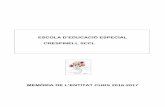 ESCOLA D’EDUCACIÓ ESPECIALescolacrespinell.cat/Memoria.pdf · 2017-11-10 · MEMÒRIA CURS 2016-2017 2 BREU PRESENTACIÓ L’escola d’educació especial CRESPINELL SCCL, creada