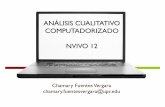 ANÁLISIS CUALITATIVO COMPUTADORIZADO NVIVO 12cea.uprrp.edu/wp-content/uploads/2019/04/Análisis... · 2019-04-15 · Ventajas del uso de programados Facilitan la organización de