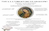 !VIVA LA VIRGEN DE GUADALUPE! - sacredheartchurch.jigsy.comsacredheartchurch.jigsy.com/files/documents/Guadalupe-2014.pdf · ! ! ,i!!VIVA LA VIRGEN DE GUADALUPE! Viernes,!12DeDiciembre!