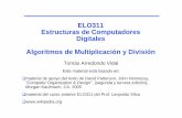 ELO311 Estructuras de Computadores Digitales Algoritmos de ...profesores.elo.utfsm.cl/~tarredondo/info/comp-architecture/elo311-10... · Estudiemos la multiplicación binaria de (+26)*(+13)