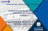 COMISIÓN ESTATAL DE SERVICIOS PÚBLICOS DE TIJUANA (CESPT) Transición de … · 2019-08-14 · equipo de transición, información relevante sobre los antecedentes históricos de