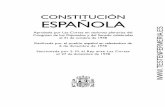CONSTITUCIÓN ESPAÑOLA · 2019-10-12 · CONSTITUCIÓN. ESPAÑOLA. Aprobada por Las Cortes en sesiones plenarias del . Congreso de los Diputados y del Senado celebradas el 31 de