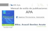 Manual de estilo de publicaciones APA · minúsculas y centrada. La APA publica las referencias en un formato de sangría colgante, lo cual significa que la primera línea de cada