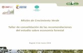 Misión de Crecimiento Verde · 1. Actualizar la formulación de la política forestal y definir nuevas metas estratégicas (Ordenación forestal, planes de manejo para madera y PFNM,