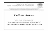 Folleto Anexoihacienda.chihuahua.gob.mx/.../2019/leyes/25GRANMORELOS.pdf · 2019-01-25 · LEY DE INGRESOS DEL MUNICIPIO DE GRAN MORELOS PARA EL EJERCICIO FISCAL DE 2019 ARTÍCULO