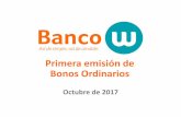 Banco W | - Así de simple, así de amable | Banco W - Primera emisión de … · 2019-08-21 · Cartera de microcrédito en Colombia asciende a COP 7.7 Bn a Junio de 2017 Nota: LTM