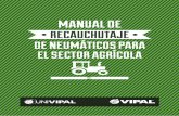 MANUAL DE - Vipal...neumáticos/llantas recauchutados comercializados en el país, que presenten los requisitos mínimos de seguridad, este manual referencia todo el proceso de recauchutado