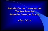 Rendición de Cuentas del Centro Escolar Antonio José de ...ahuachapan.mined.gob.sv/downloads/RENDICION DE...Agenda: Saludo y bienvenida Presentación de la Mesa de Honor Himno Nacional