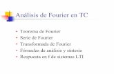 Análisis de Fourier en TC · Fourier ¾Las señales que encontramos en el mundo real cumplen las condiciones de Dirichlet. Por lo tanto : ¾Las series de Fourier=x(t) donde x(t)