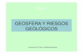 GEOSFERA Y RIESGOS GEOLÓGICOS...1> Observa atentamente la figura y contesta estas preguntas: a) ¿Cuántas fuentes de energía influyen sobre el sistema litosfera? Explica el origen