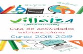Curso 2018-2019 - Collado Villalba...Taller de escritura creativa AMPA V 17-19 h 25 € socios / 30 € no socios 3º a 6º Ed. Primaria ... Pendiente 16-17 h GRATUITO Cursos de 5º