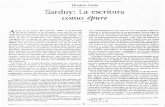Horácio Costa Sarduy: La escritura como épure...aquí la tónica del mensaje de Severo Sarduy en Escrito sobre un 'cuerpo, que se resumiría en el concepto llavede "escripturali