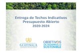 Entrega de Techos Indicativos Presupuesto Abierto · 2019-07-05 · Millones de Quetzales Nota: se considera un tipo de cambio neutro, la legislación tributaria permanecerá vigente