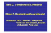 Profesora: MSc. Carmen C. Terry Berro Centro de ...pvaucenm.net/ucenm/archivosPVA/educacion_ambiental/... · Clasificación de los contaminantes n de los contaminantes del aire según