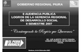 II AUDIENCIA PUBLICA LOGROS DE LA GERENCIA REGIONAL DE … · 2018-11-13 · gobierno regional piura gerencia regional de desarrollo social educacion ¾ejecuciÓn del proyecto de