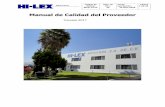 Manual de Calidad del Proveedor - HI-LEXLas muestras de PPAP se entregan JUNTO con el paquete de información de acuerdo al nivel requerido D.-Credo de calidad de Hi-Lex Mexicana y