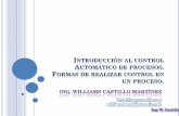 Introducción al control Automático de procesos. Formas de ...biblioteca.uns.edu.pe/saladocentes/archivoz/curzoz/clase_02___2010.pdf · Campo magnético giratorio en el estátor