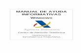MANUAL DE AYUDA INFORMATIVAS WINDOWS · Plataforma Informativas (por defecto sitúa el acceso al programa, al desinstalador y al archivo . leame.txt. en . Agencia Tributaria\Informativas)